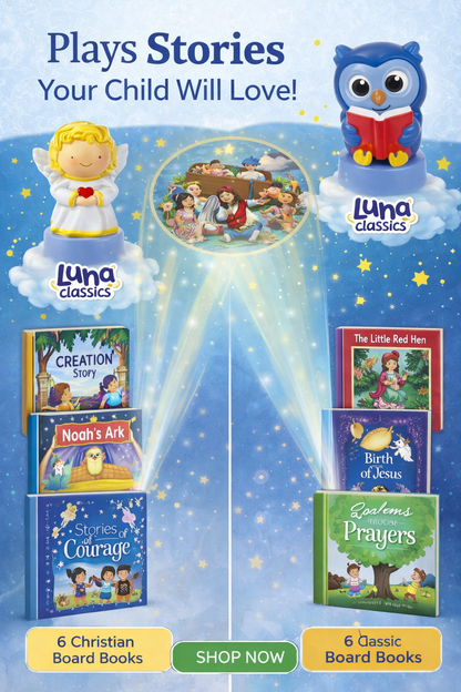 Luna Story Time  Projector  6 Bible and 5 Classic Read and Watch